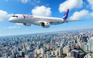 Latam faz pedido firme para Embraer de 24 aviões E195-E2 e 50 opções de compra