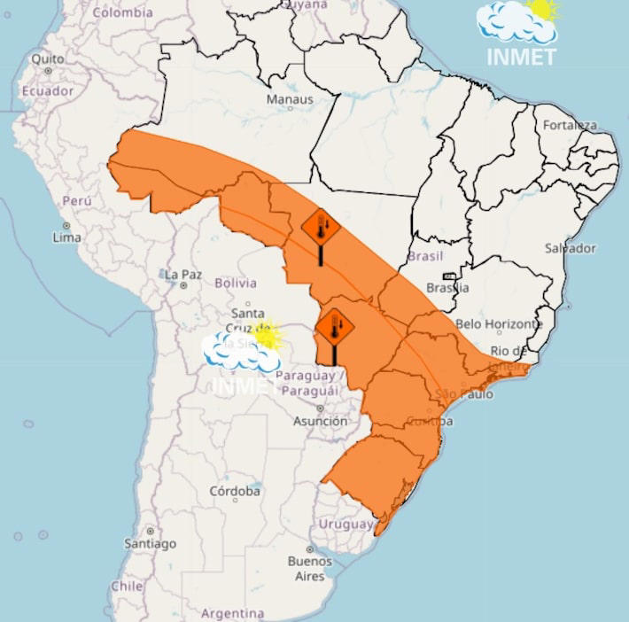 Inmet emite alerta de perigo para queda de temperatura; veja locais afetados